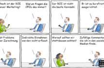 Cartoon: Der ROI von Marketing ist nicht einfach zu bestimmen