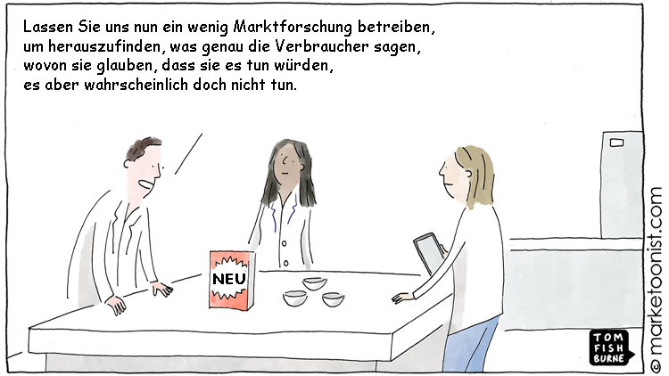 Cartoon: Worauf es bei Marktforschung ankommt