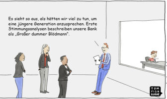 Cartoon: Wie die Generation Alpha Banken beurteilt