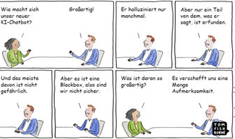 Cartoon: Die Grenzen von KI-Chatbots