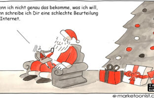 Cartoon: Verbraucherbewertungen sind nicht nur zur Weihnachtszeit wichtig