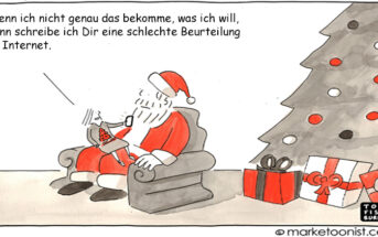 Cartoon: Verbraucherbewertungen sind nicht nur zur Weihnachtszeit wichtig